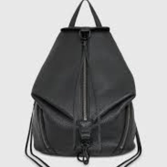 Rebecca Minkoff Handbags - Rebecca Minkoff Julian Black Pebbled 100% Genuine Leather Backpack EUC